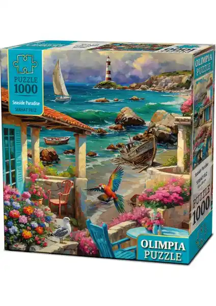 KS Games Olimpia Seaside Paradise 1000 Parça Puzzle Detaylı ve Dayanıklı Yapboz Seti
