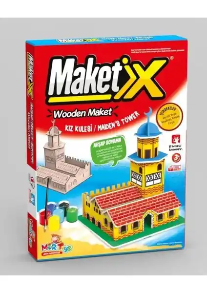 Maketix 3D Ahşap Boyama Seti Çocuklar İçin Yaratıcı ve Eğitici Hobi Ürünü