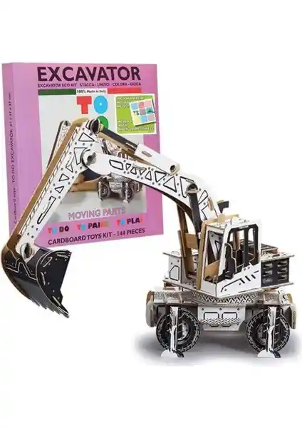 Medu Shop Todo Excavator 3D Boyanabilir Maket EX6019 Detaylı ve Eğlenceli Model