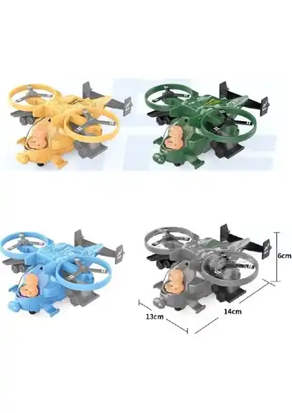 Melfxxl MXT-3616 Sürtmeli Askeri Helikopter Çocuklar İçin Eğlenceli ve Güvenli Oyuncak