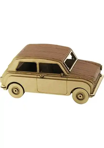 Mini Cooper Ahşap 3D Maketi Detaylı ve Eğitici Model Yetişkin ve Çocuklar İçin