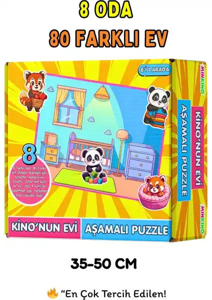 Minkino Kino’nun Evi Aşamalı Puzzle Seti Çocukların Yaratıcılık ve Zeka Gelişimini Destekler