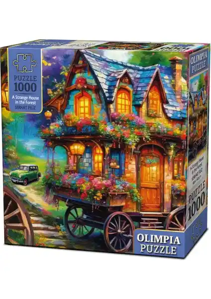 Olimpia Ormanda Gizemli Ev 1000 Parçalık Puzzle Doğa ve Gizem Temalı Eğlence Ürünü