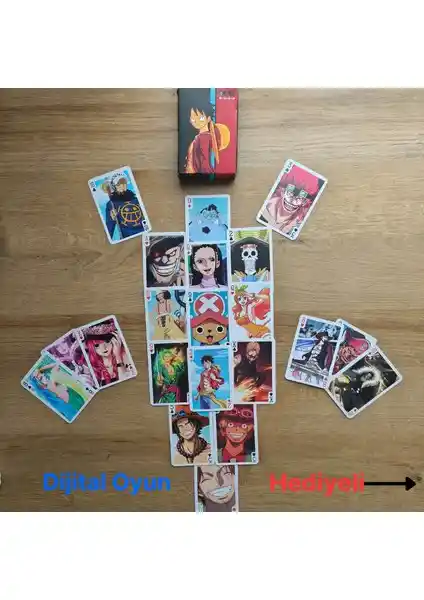 One Piece Temalı Anime İskambil ve Poker Kart Seti Yüksek Kalite ve Koleksiyon Değeri