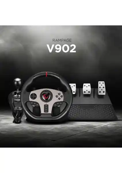 Rampage V902 Oyuncu Direksiyon Seti: Yüksek Performans ve Gerçekçi Sürüş Deneyimi