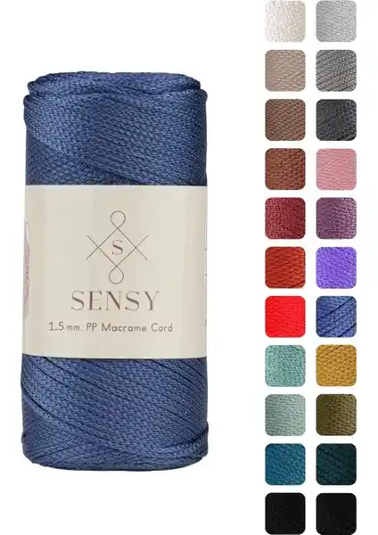 Sensy Premium 1,5 mm Polyester Makrome İpi - Yüksek Kalite ve Dayanıklılık