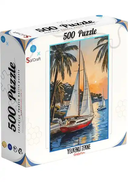 Soi Craft 500 Parça Puzzle Gün Batımı ve Deniz Manzarası ile Sanat ve Zihin Gelişimi