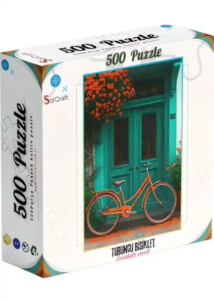 Soi Craft 500 Parça Puzzle Turuncu Bisiklet: Yaratıcı ve Eğlenceli Zihin Geliştirici Aktivite