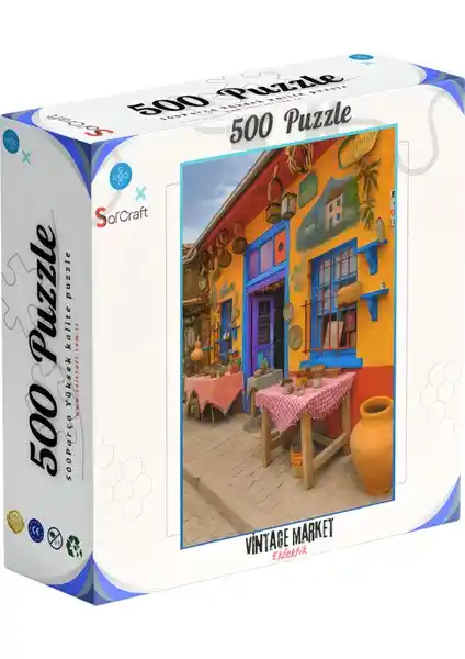 Soi Craft 500 Parça Puzzle Vintage Market Sanat ve Zihnin Buluşması