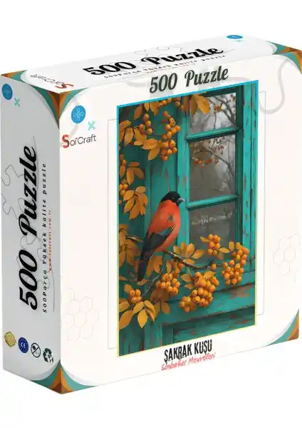 Soi Craft Sakrak Kuşu 500 Parça Puzzle Doğa ve Sanat Temasıyla Zihni Uyarıcı Aktivite
