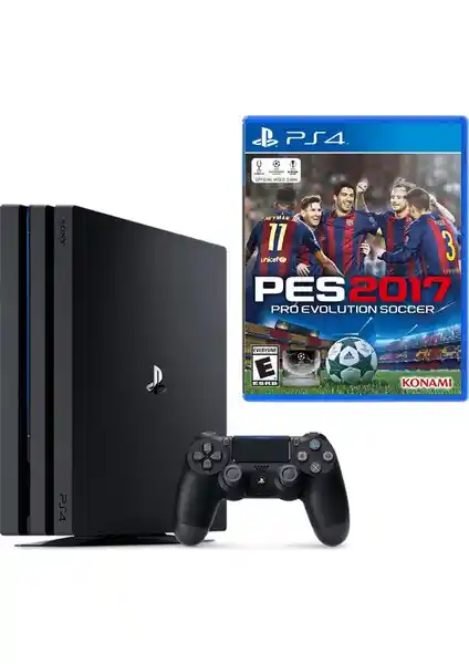 Sony PlayStation 4 Pro 1 TB ile yüksek performanslı oyun deneyimi ve PES 2017 paketi