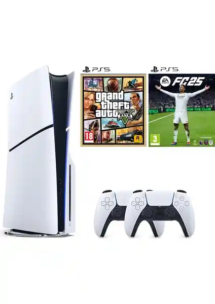 Sony PlayStation 5 Slim 1 TB Gelişmiş Oyun Konsolu Modern Tasarım ve Yüksek Performans