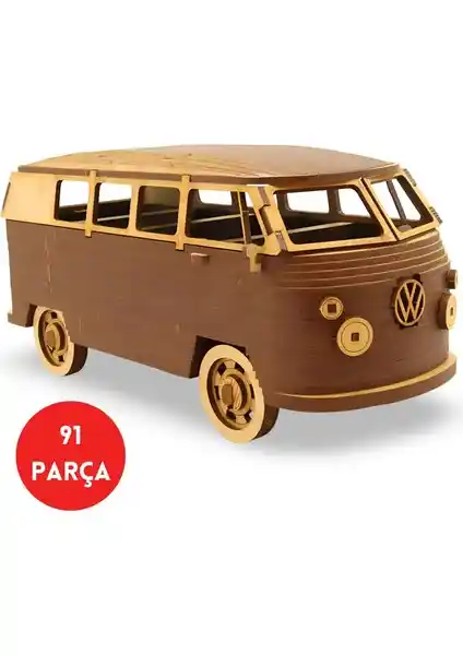 Volkswagen T1 Ahşap Model Araba: Retro Tasarım ve Kolay Montaj Özellikleriyle Koleksiyon Parçası