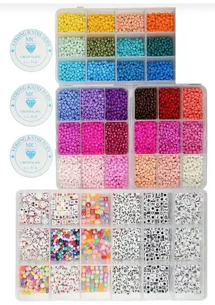 Yiğit Aksesuar 4 Kutulu Mega Takı Yapım Hobi Başlangıç Seti ile Yaratıcı Takı Tasarımları