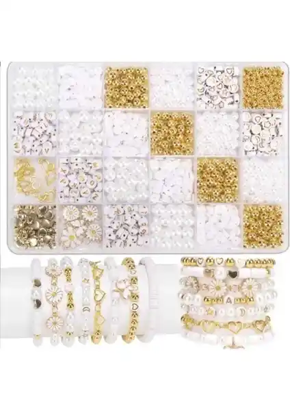 Yiğit Aksesuar İnci Boncuk ve Ara Aparat Takı Yapım Seti ile Yaratıcı Tasarımlar İçin Uygun Malzeme