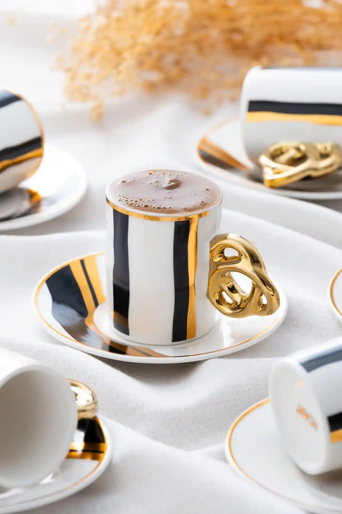 ACAR Cool Black 6 Kişilik Kahve Fincanı Takımı Modern ve Dayanıklı Tasarım