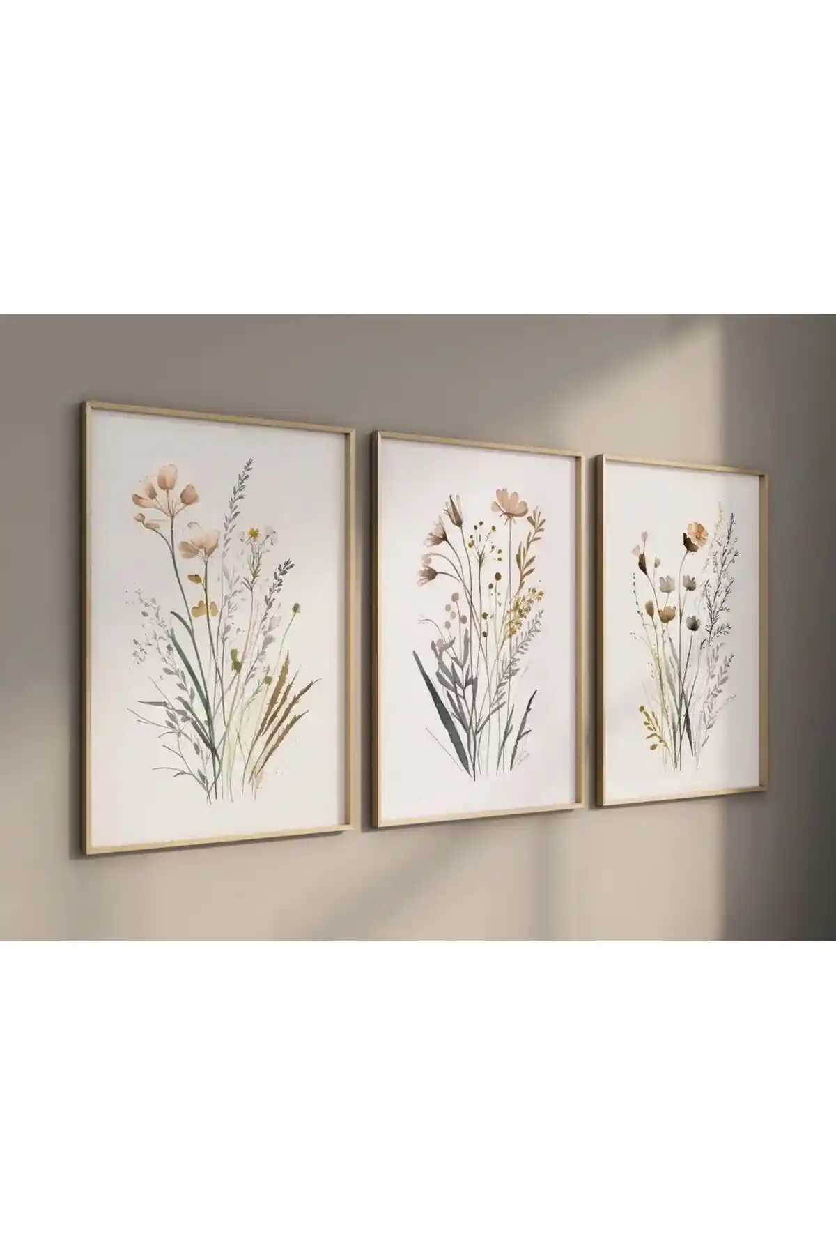 Ahşap 3'lü Dekoratif Tablo Seti Modern Soyut Sanat Tasarımı Ev Dekorasyonu