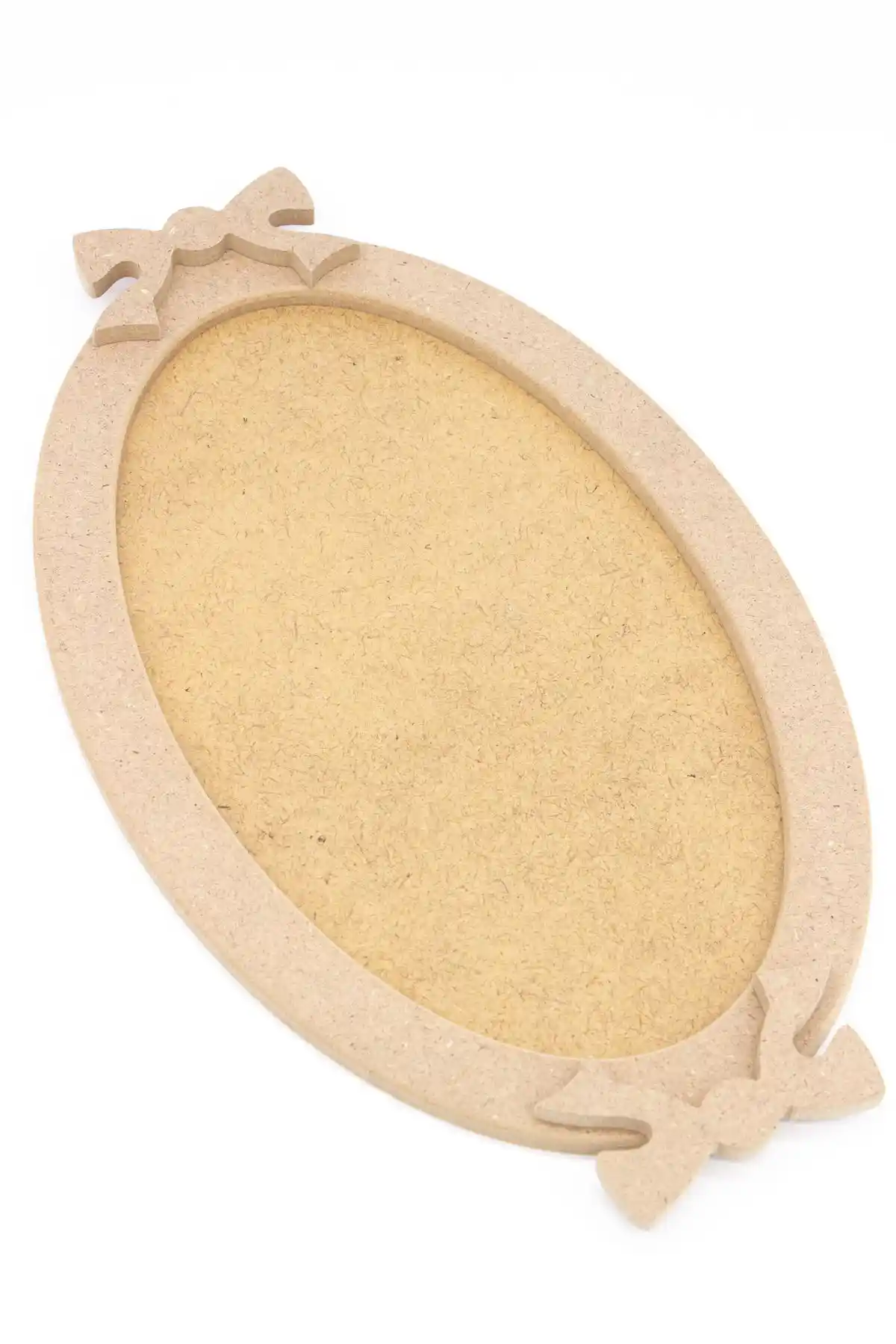 Ahşap Fiyonklu Oval Tepsi: Dekorasyon ve Servis İçin Şık ve Çok Yönlü Tasarım