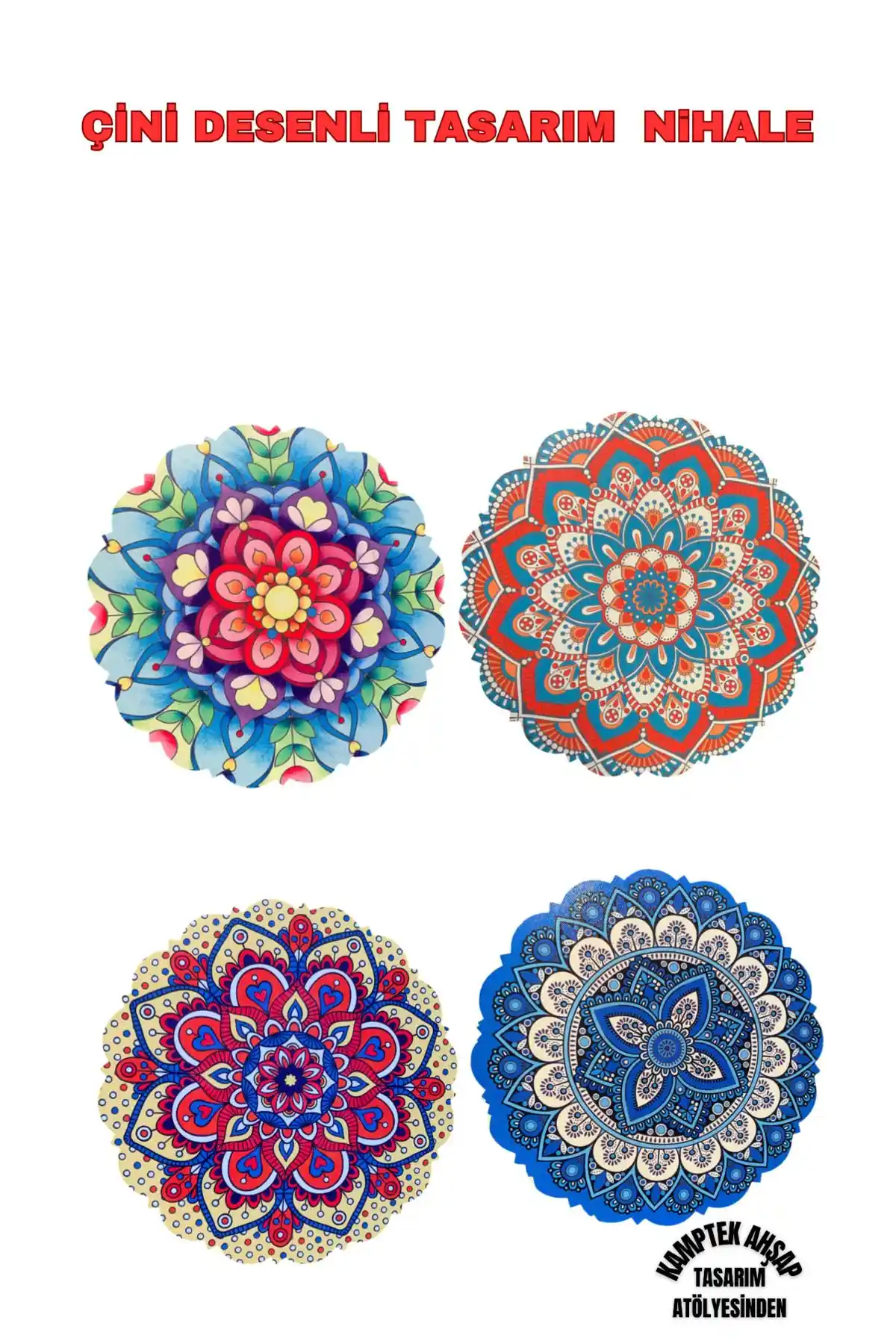 Ahşap Otantik Çini Desenli Renkli Nihale: Dekorasyonda Estetik ve İşlevsellik