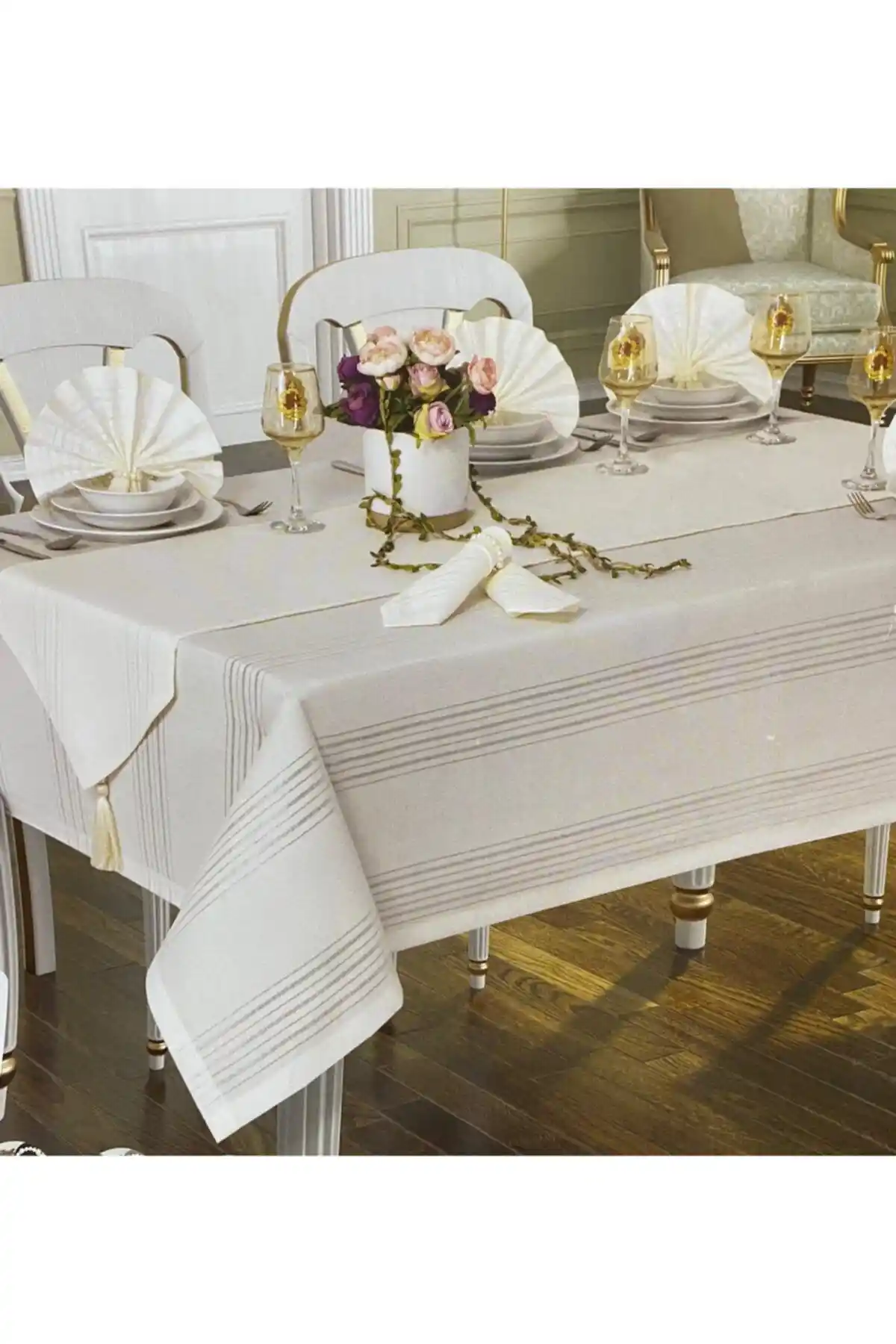 Aksuhome 26 Parça Modern ve Şık Yemek Masası Takımı - Dayanıklı ve Estetik Tasarım