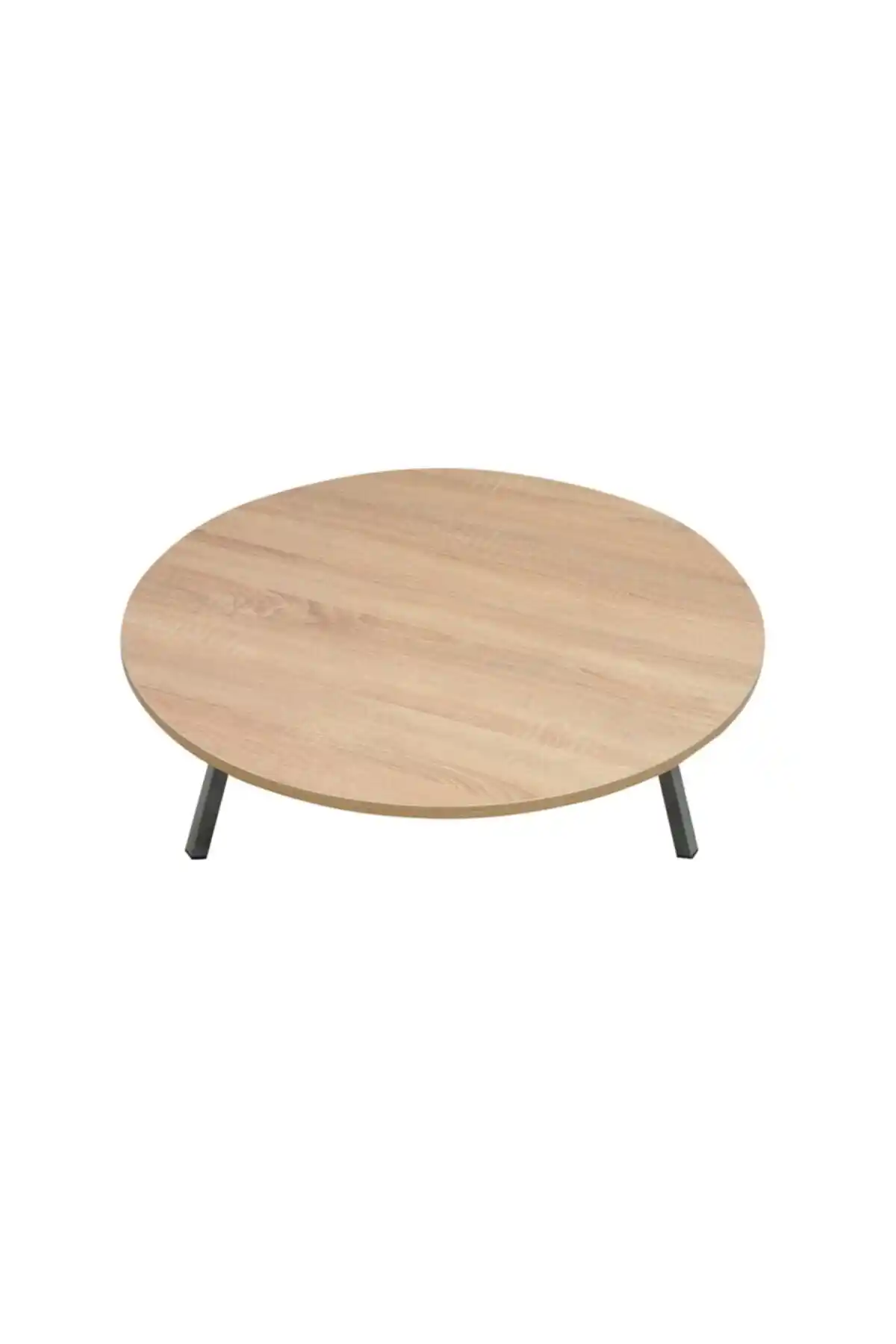 Alesta Life 80 Cm Çap Ahşap Kaplama Katlanabilir Yer Sofrası Modern ve Dayanıklı Tasarım