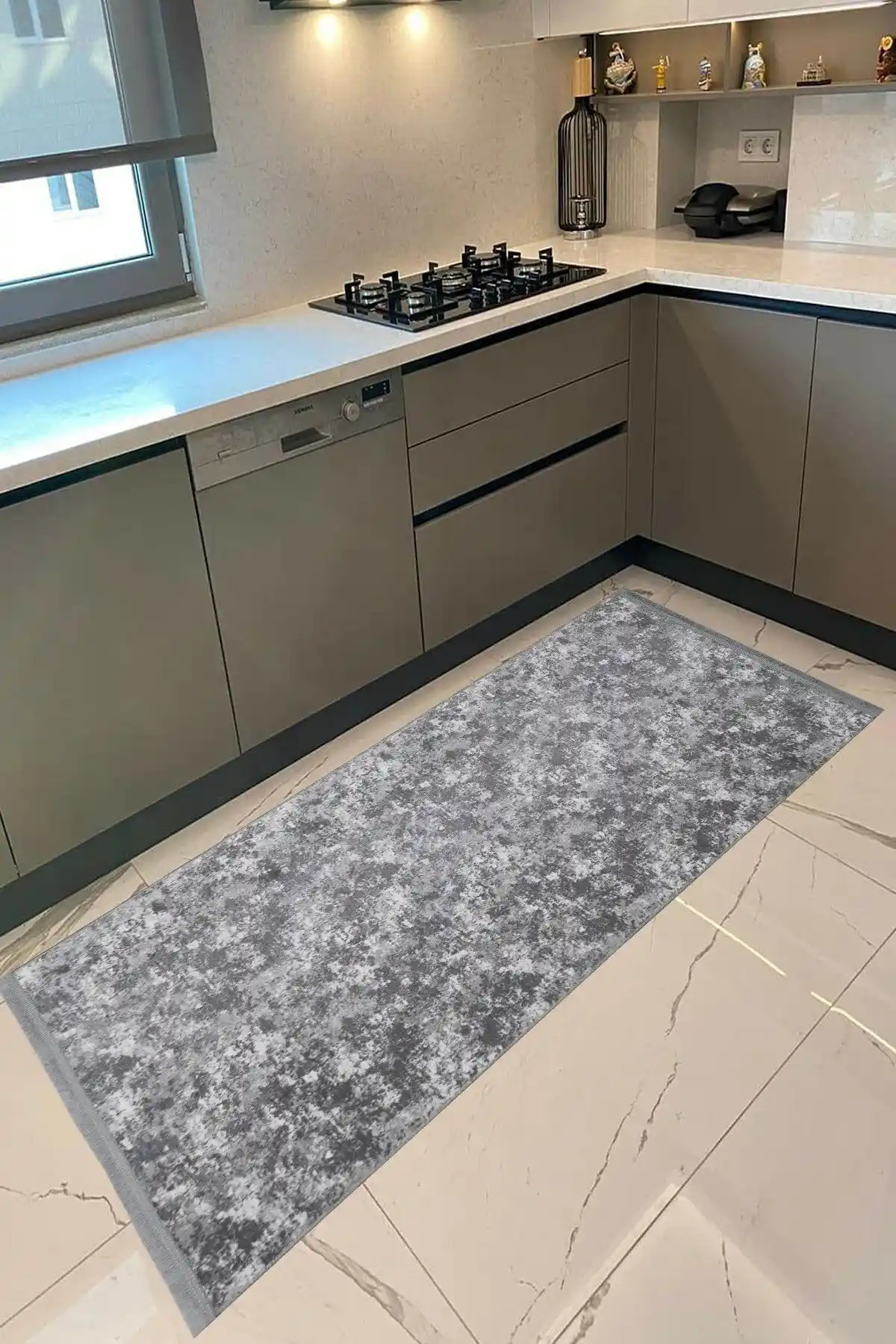 Algorand Home Gri Mutfak Halısı Modern Tasarım ve Kolay Temizlik Özellikleriyle