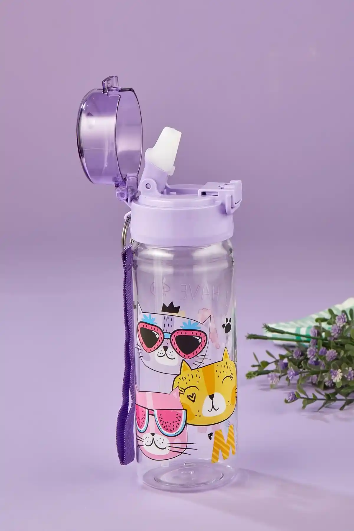 Alina Home 500 ml Polikarbon Matara Çocuklar İçin Güvenli ve Pratik Su Kabı