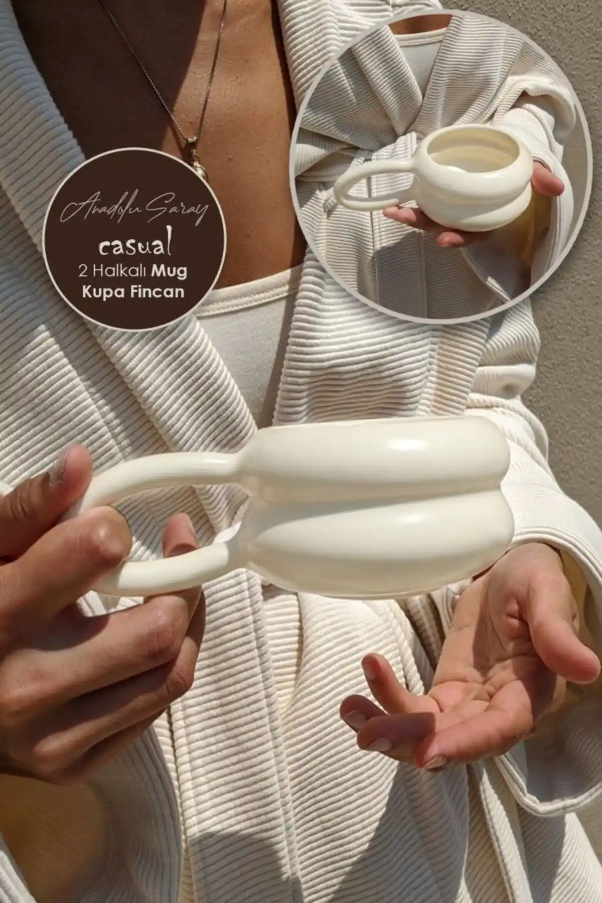 Anadolu Saray El Yapımı Seramik Fincan: Estetik ve İşlevsellik Sunan Modern Tasarım