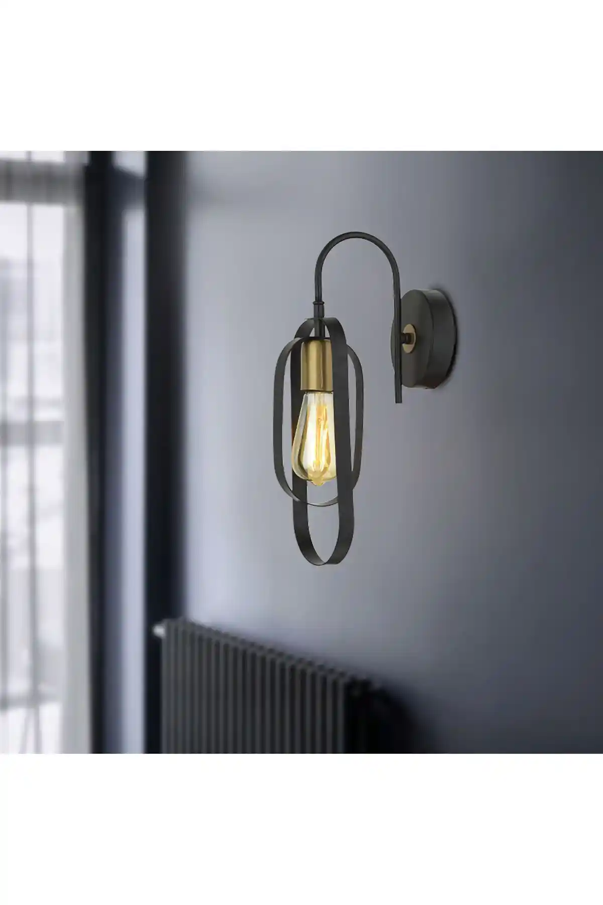 Apliqa Koza Siyah Eskitme Duvar Lambası Modern ve Şık Tasarımıyla Dekorasyonunuza Zarif Dokunuş Katar