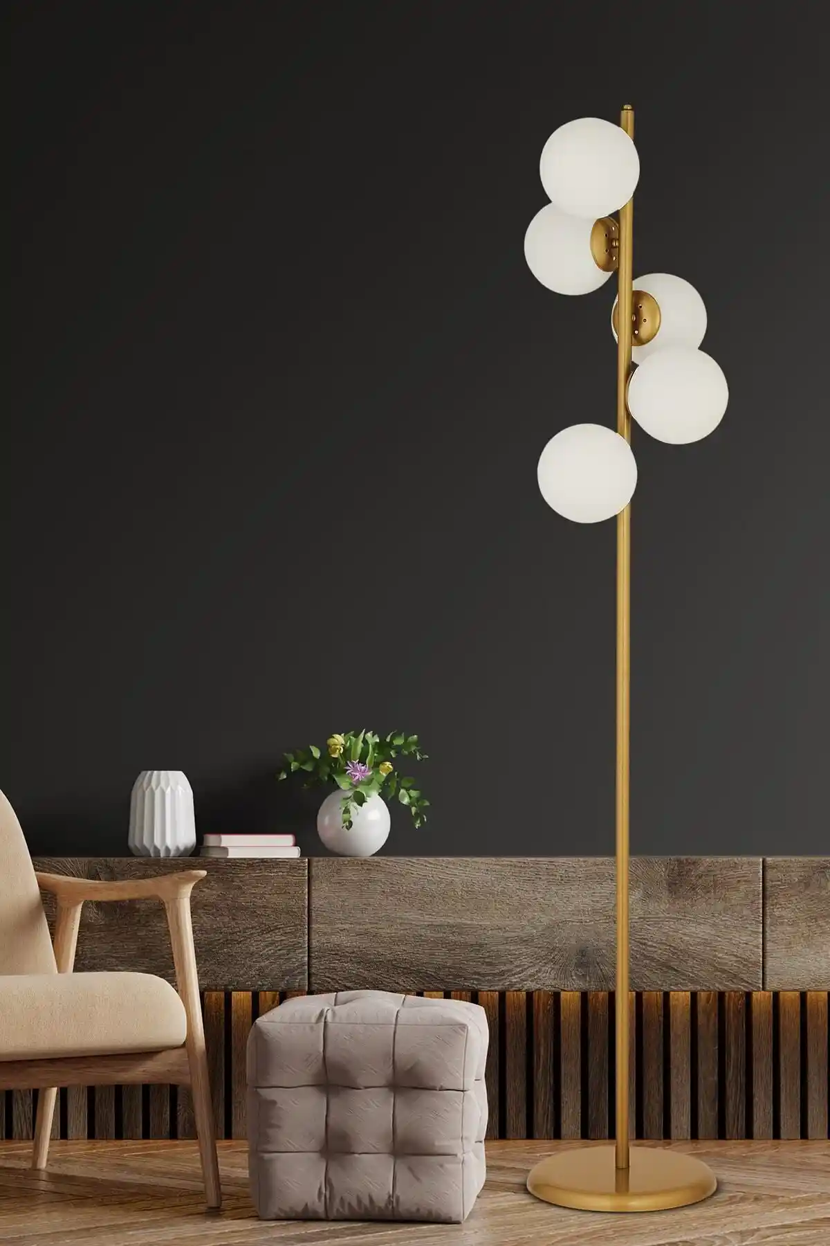 Apliqa Uzel 5Li Eskitme Metal Lambader Modern ve Şık Tasarım İçin Uygun