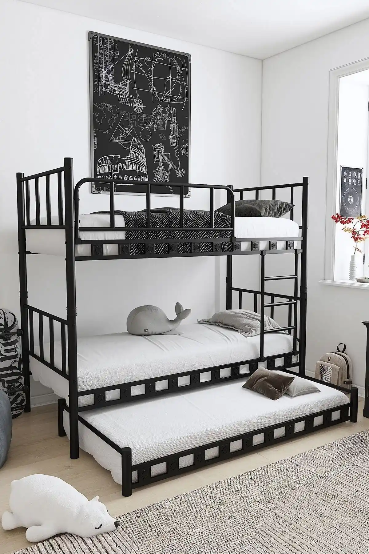 ARGİMO Zambak Yavrulu Metal Ranza ve Karyola Gelişmiş Tasarım ve Dayanıklılık