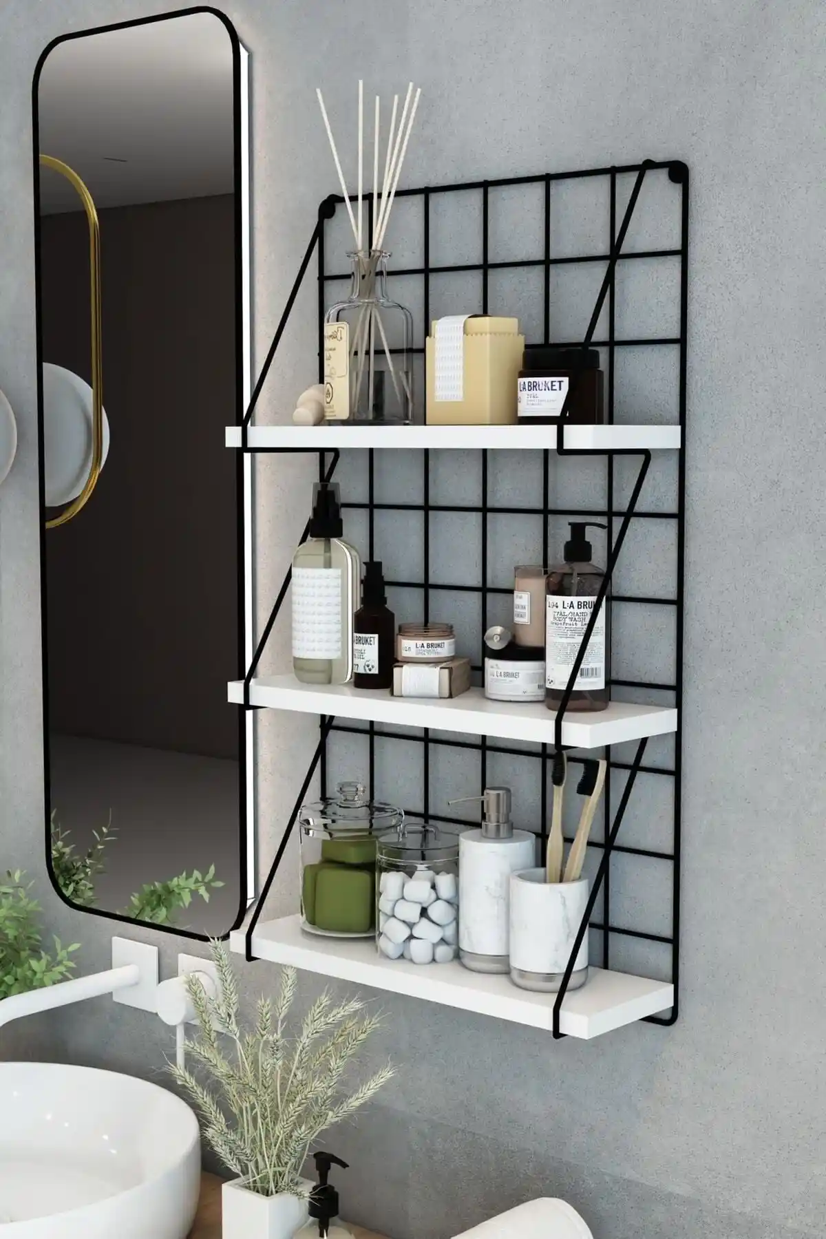 Armarks 3 Katlı Dekoratif Duvar Rafı Modern Tasarım ve Çok Amaçlı Kullanım İmkanıyla