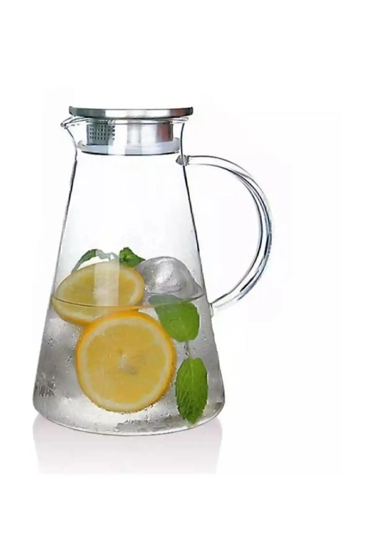 Arow Dubai Gusto Metal Kapaklı Cam Sürahi 1600 ml Şık ve Dayanıklı Tasarım