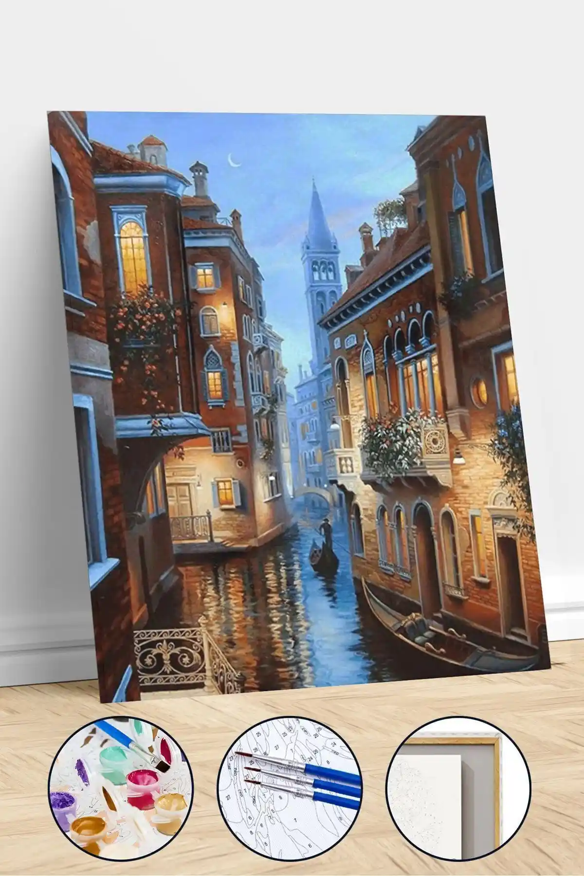 Aşıklar Şehri Venedik Temalı Sayılarla Boyama Seti Yaratıcı ve Eğlenceli Hobi Ürünü
