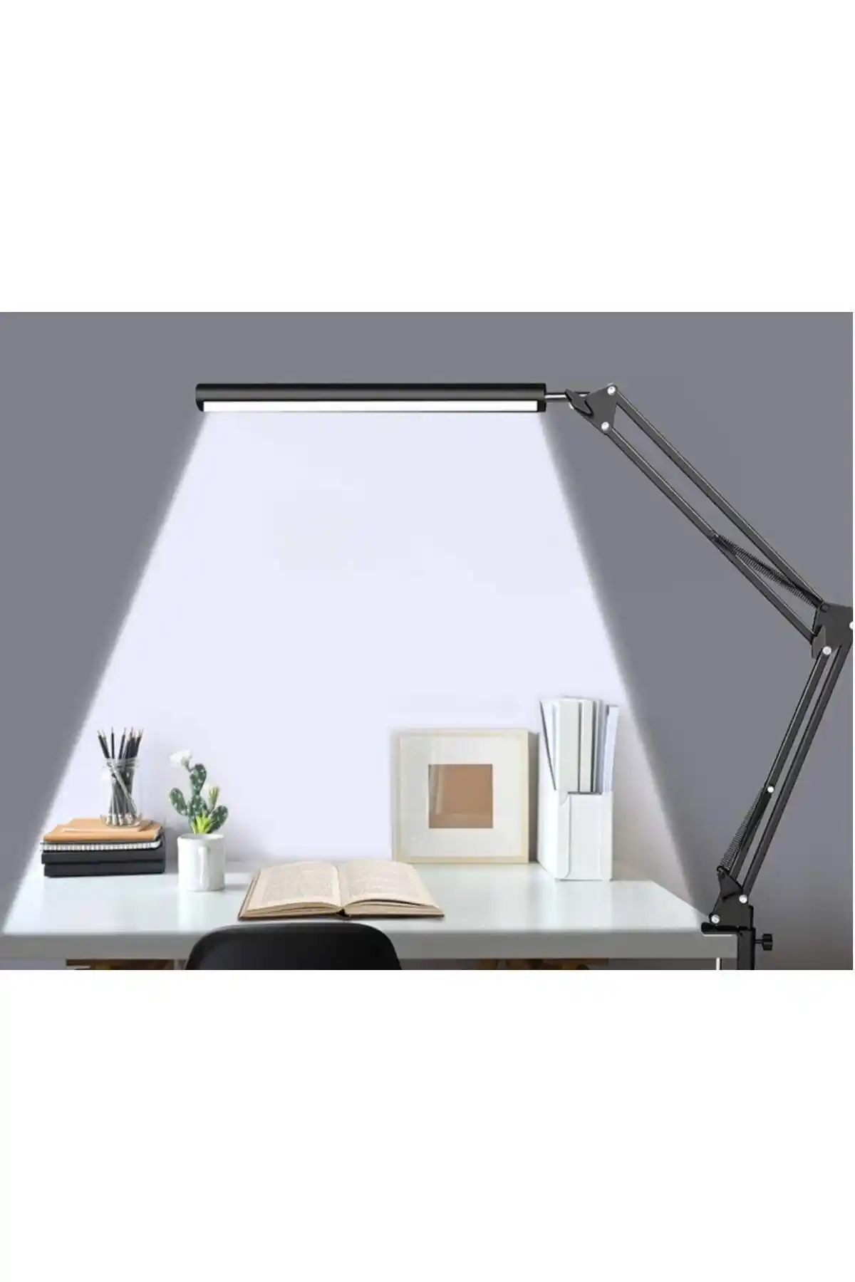 Asua Ayarlanabilir 10 Parlaklık Kademeli Metal Dirsekli Çalışma Masası LED Işık
