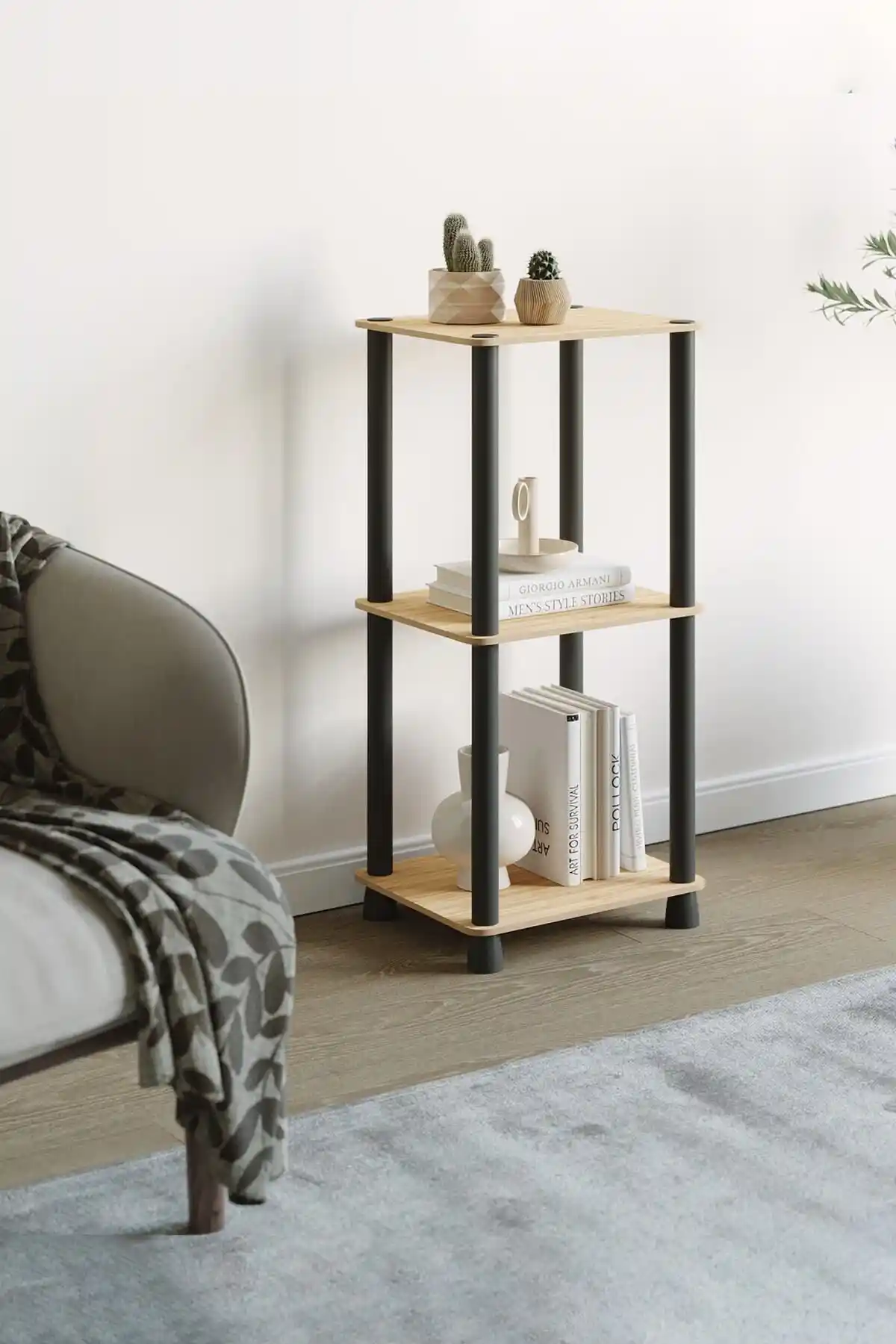 ATA HOME Çok Amaçlı Ahşap Raf Düzenleyici Kitaplık Modern ve Dayanıklı Tasarım