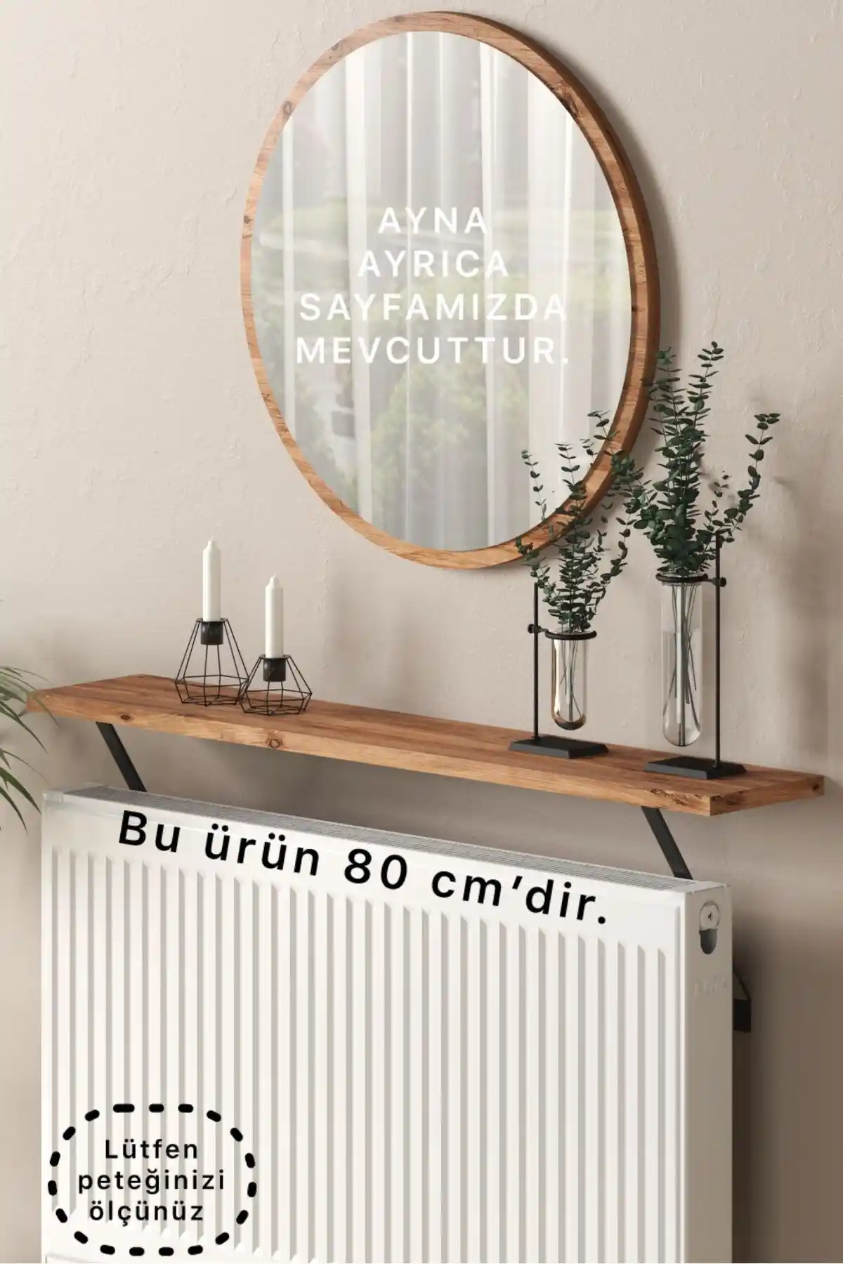 Atlantik Çam Petek Üstü Raf Modern ve Pratik Dekorasyon Çözümünüz 80 Cm