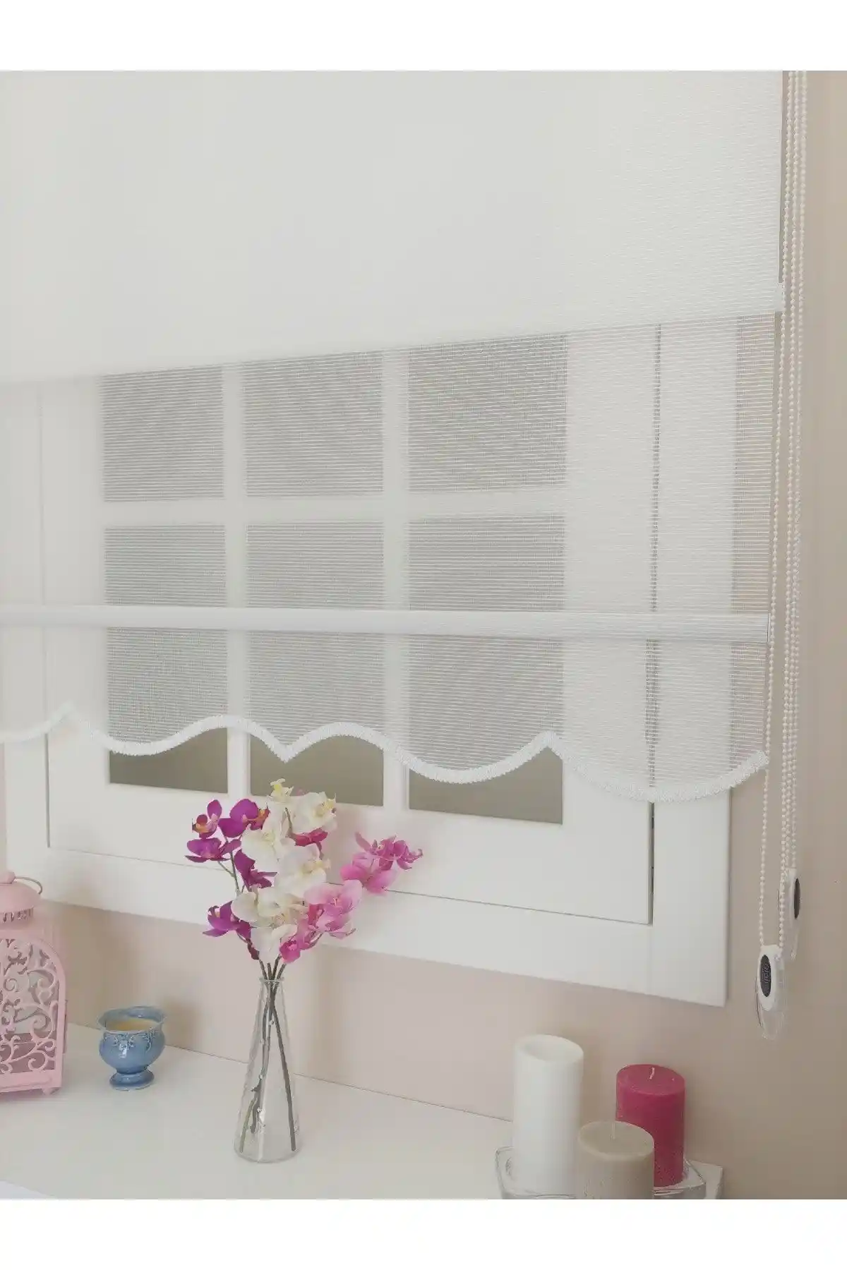 Atölyeperde Çiftli Sistem Düz Beyaz Çizgili Kare Sanal Tül ve Stor Perde Özellikleri ve Kullanım Rehberi