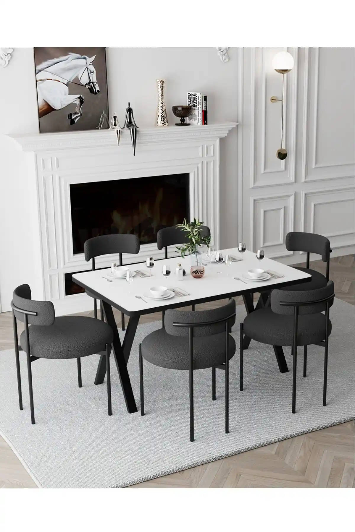 Avvio Margo Teddy Sandalye ve Yemek Masası Takımı Modern ve Dayanıklı Tasarım