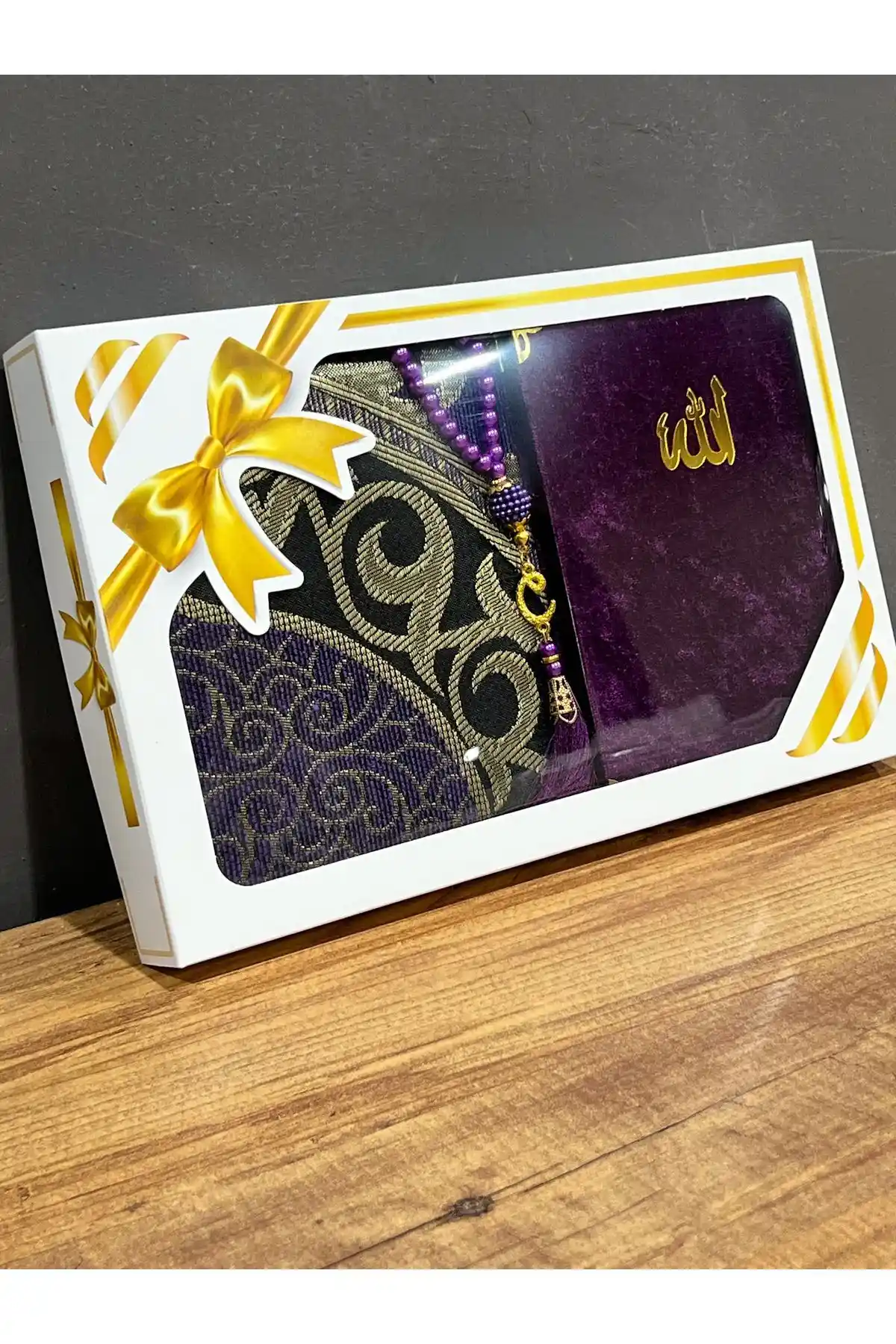 AYHANHOME Mor Seccade Yasin ve Tesbih Seti Zarif Tasarım ve Anlamlı Hediye Seçeneği