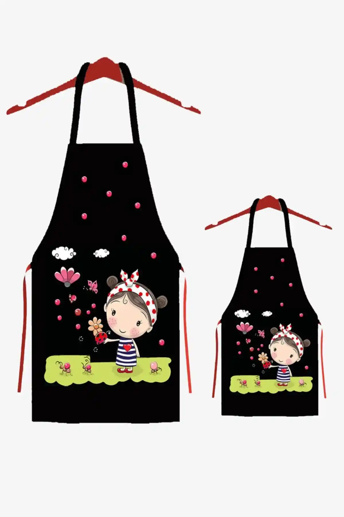 Ays Home Şirine Anne Kız Mutfak Önlüğü Seti Şıklık ve İşlevselliği Bir Arada Sunar