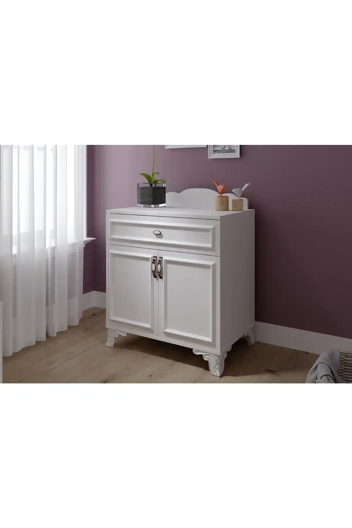 Baby Darling Lisa Şifonyer MDF Beyaz Modern Tasarım ve Uzun Ömürlü Kullanım İmkanıyla