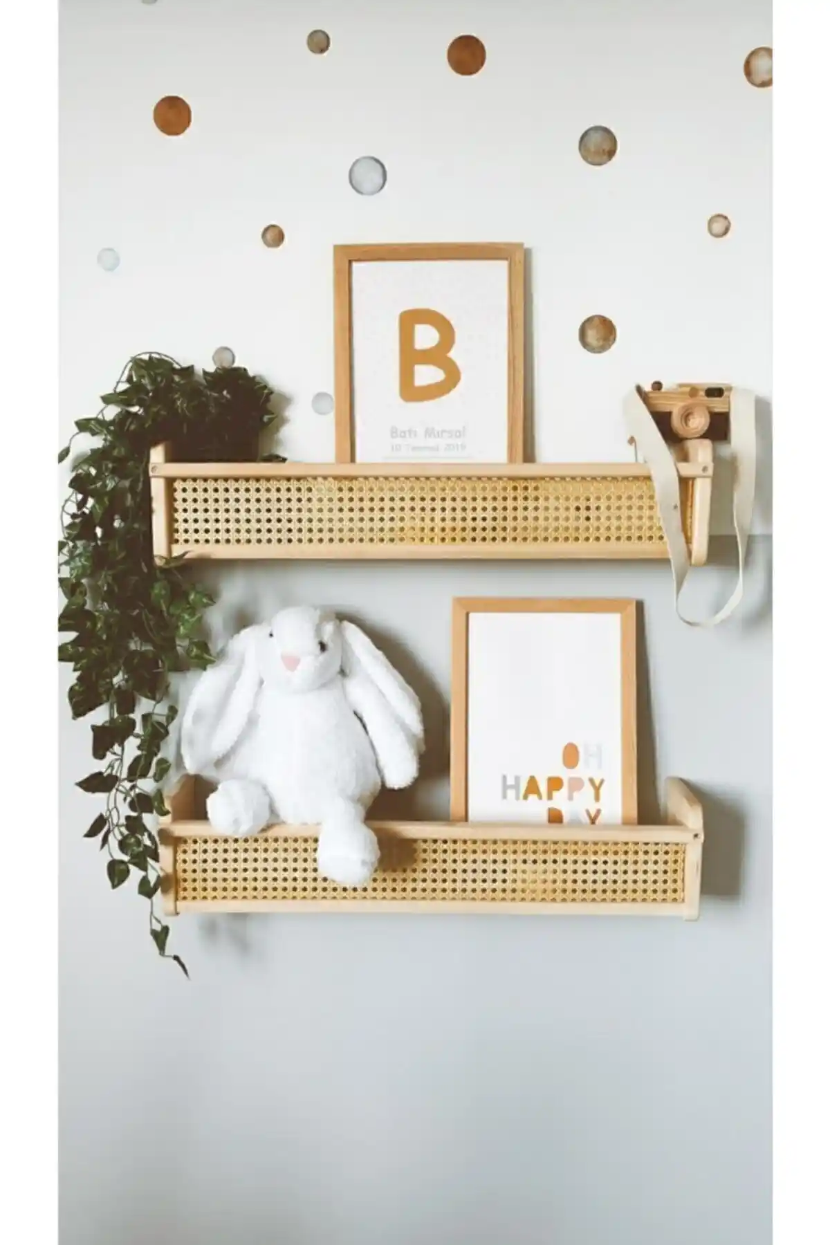 Babyroomstore Ahşap Hazeran Duvar Rafı Çocuk Odaları İçin Modern ve Fonksiyonel Tasarım