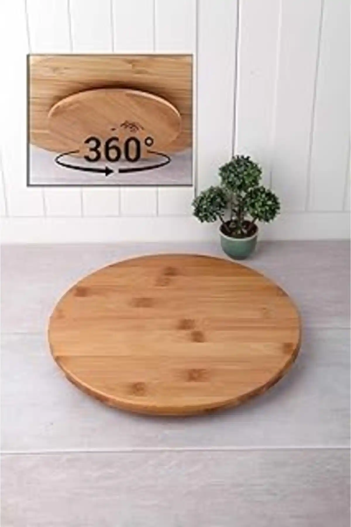 Balsa Grup Dpt-32 Döner Standlı Pizza Sunum Tahtası Doğa Dostu ve Şık Tasarım