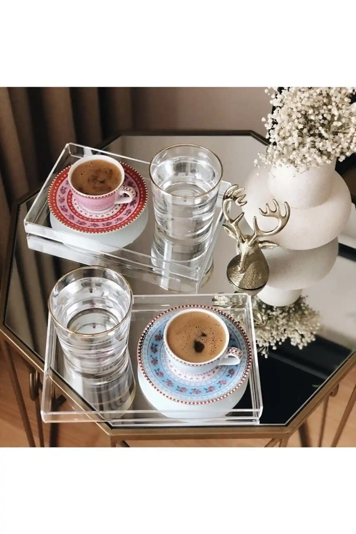 BaltaciStore Şeffaf Pleksiglas Sunum Tepsisi Seti 14x22 cm Şık ve Dayanıklı Tasarım