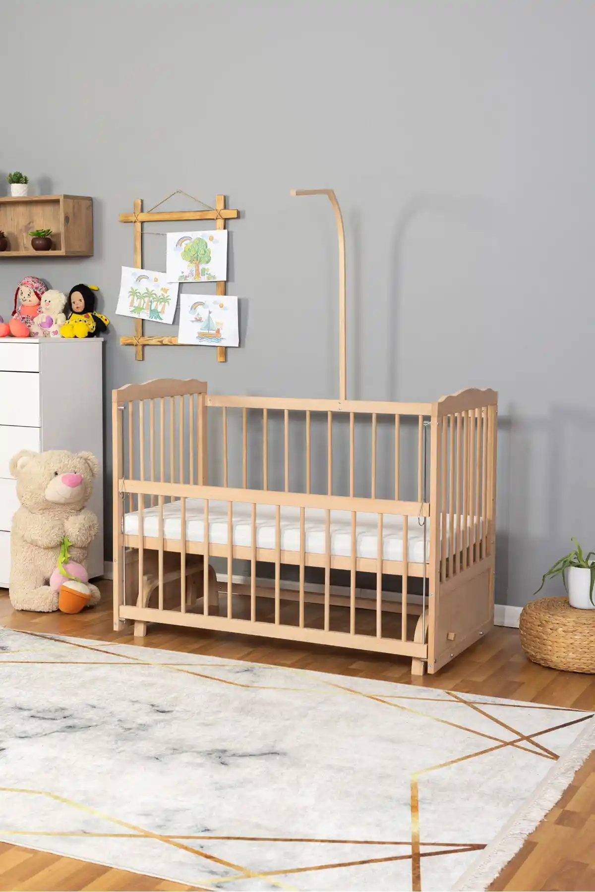 Bamgidoo Ahşap Bebek Beşiği: Organik ve Güvenli Uyku Alanı Tasarımı