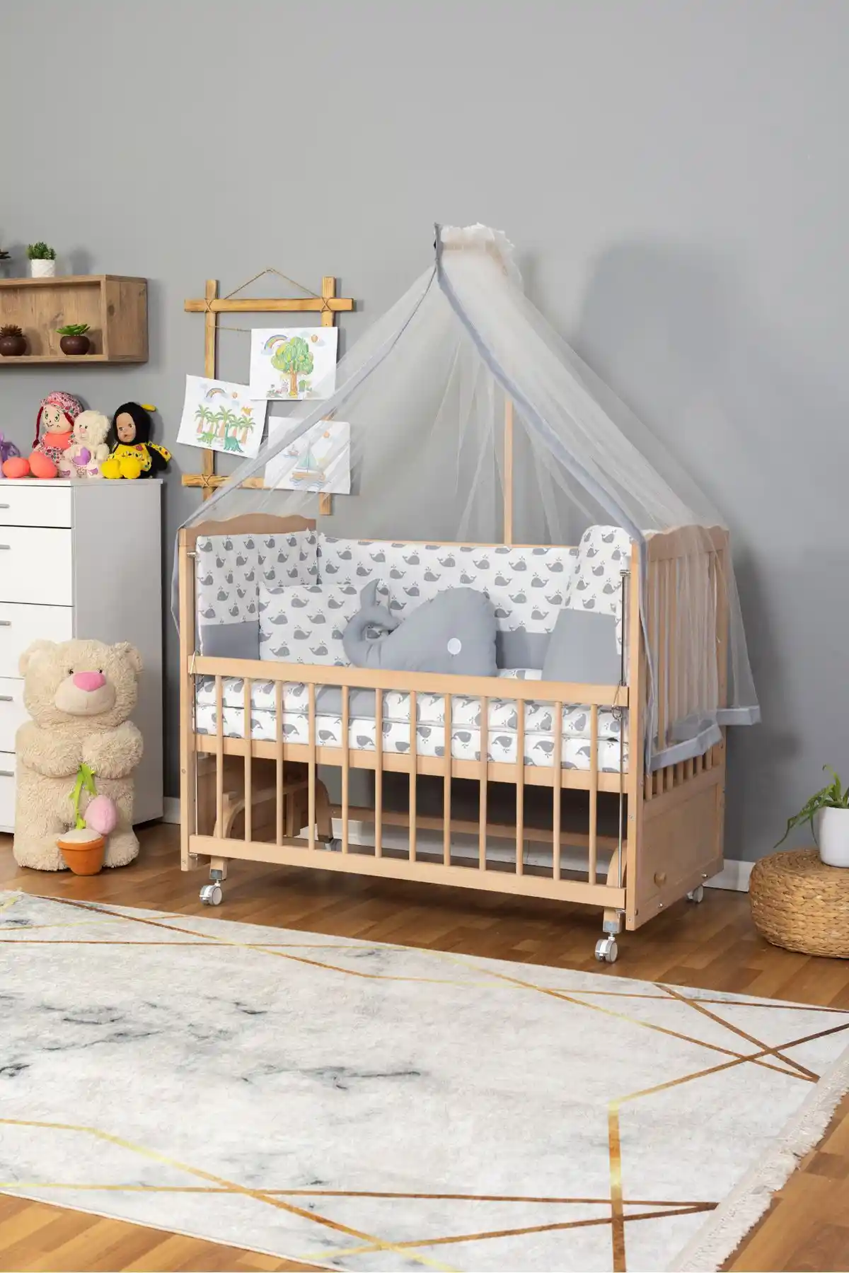 Bamgidoo Ahşap Beşik: Modern ve Güvenli Bebek Uyku Çözümü