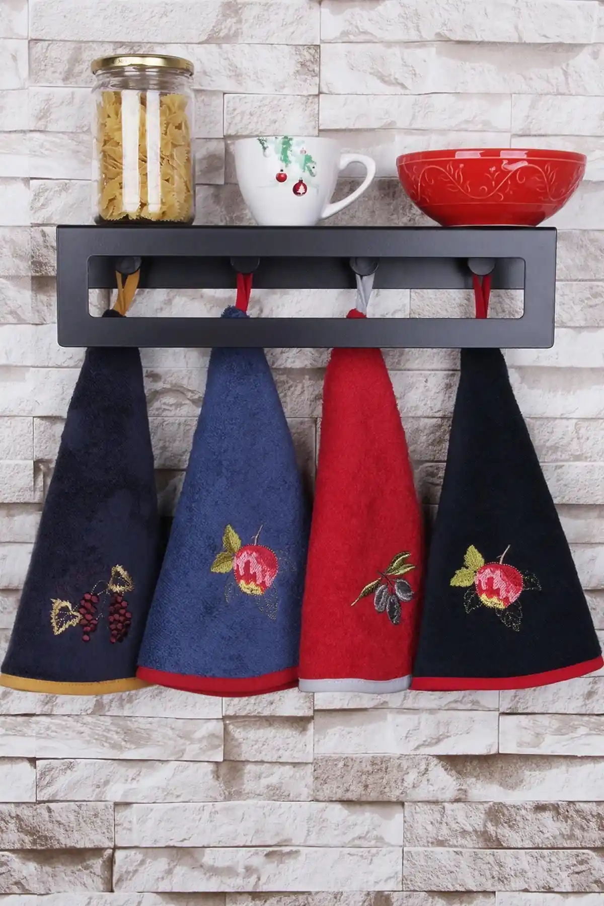 Baveno %100 Pamuk 4'lü Karma Renkler Mutfak Havlusu Estetik ve Fonksiyonellik