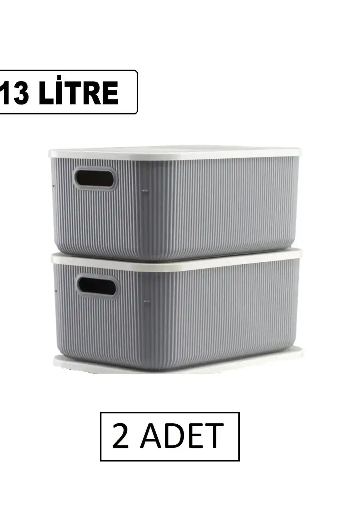 Bayev 2 Adet 13 Lt Gri Hobi Kutuları ile Ev ve Ofis Düzeninizi Sağlamanın Pratik Yolu