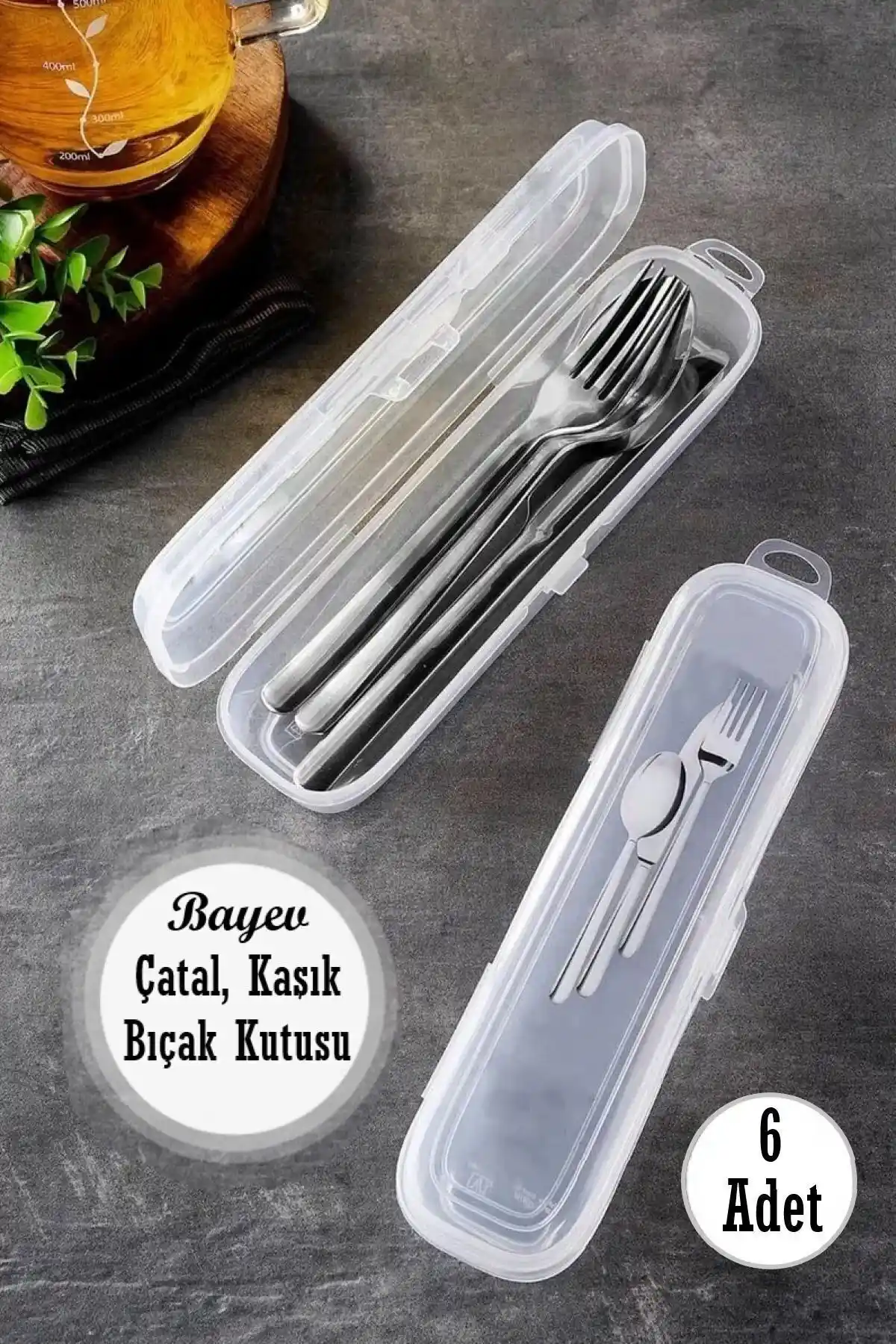 Bayev 6'lı Multix Çatal Kaşık Bıçak Saklama Kutusu Mutfakta Düzen ve Güvenlik Sağlar